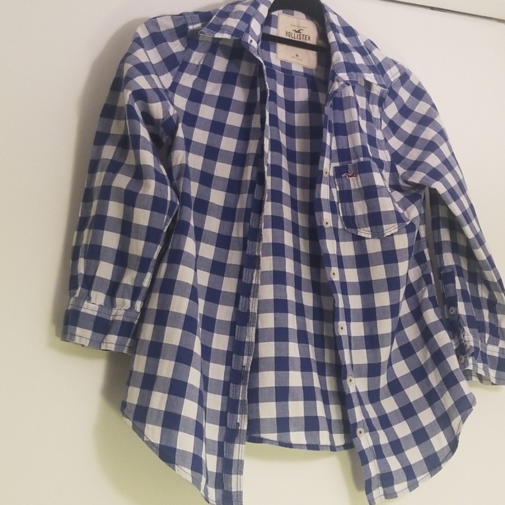 Plaid hollister button down